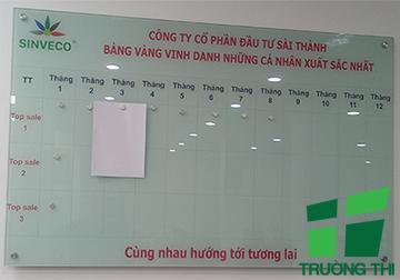 Bảng kính cường lực in UV, in nội dung theo yêu cầu